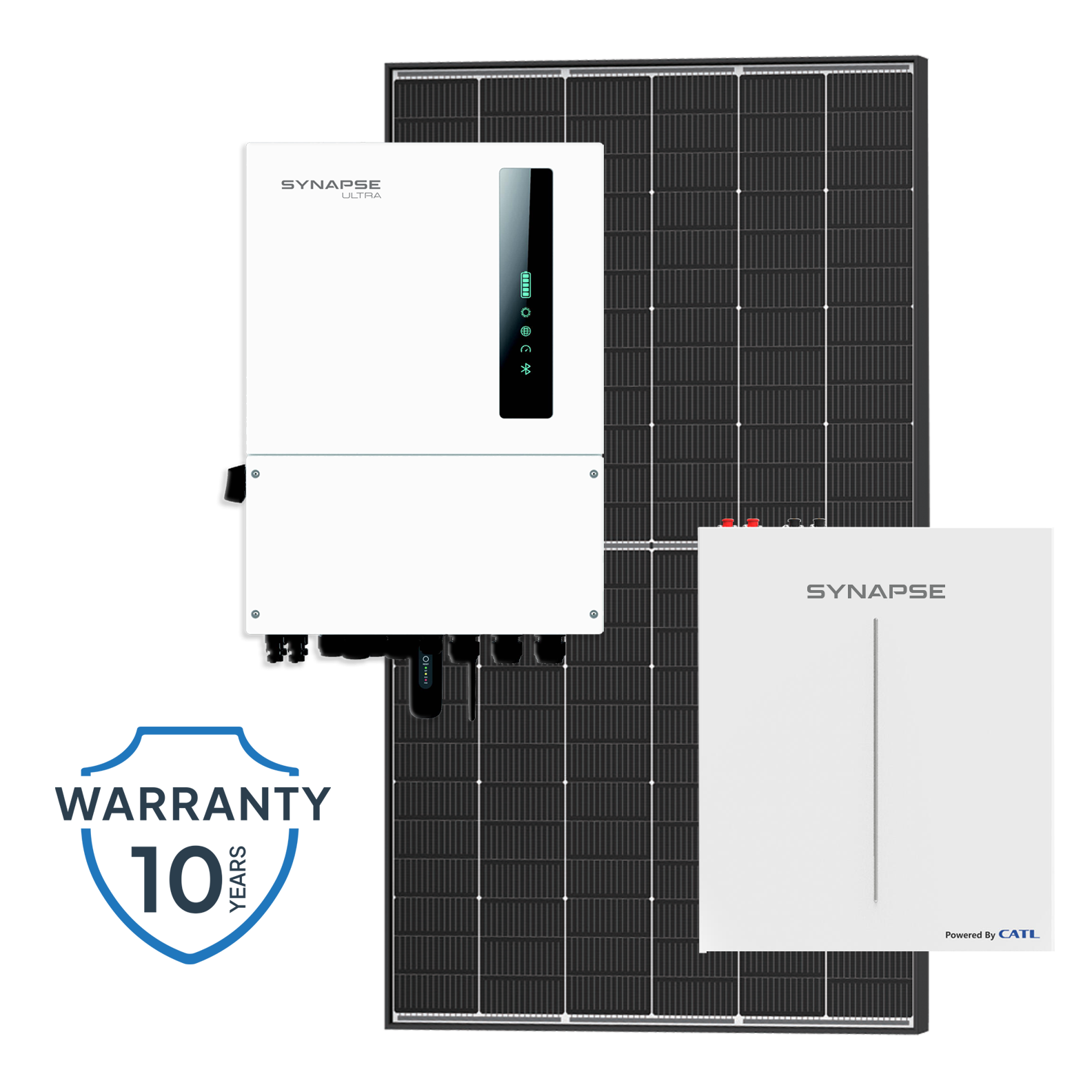 6kW Synapse Ultra Hybrid Inverter, 5kW Synapse Battery and 6x 420W Trina Panels