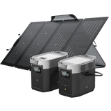 EcoFlow Delta 2 Portable power station, Smart Extra Battery and 220W Bifacial solar panel
