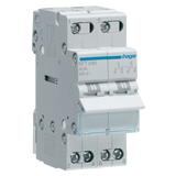Hager Changeover switch, on-off-on, Din rail, 2-pole, 40A