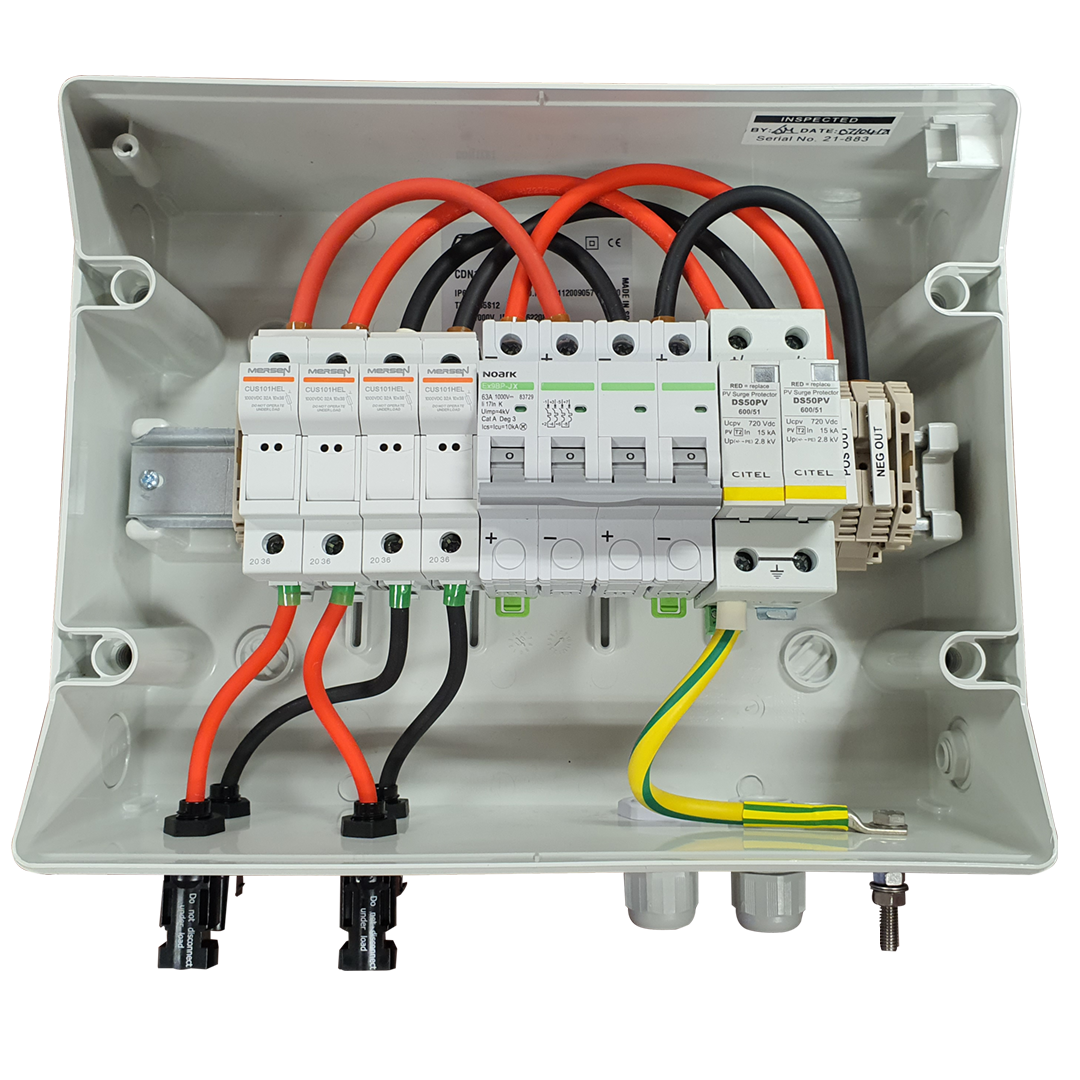 NEX Combiner, 2 string, 600V DC, Type 2 SPD, isolator - Rubicon Partner Portal